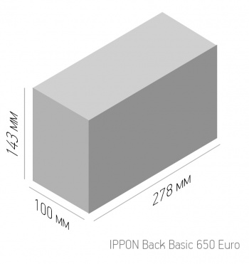 Ippon - Источник бесперебойного питания Линейно-интерактивный ИБП Back Basic 650/850/1050 Euro